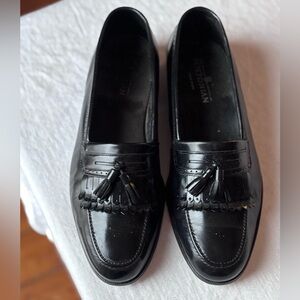 Men’s Black Leather Bostonian Tassel Slip On Loafers Size 10.5 Medium